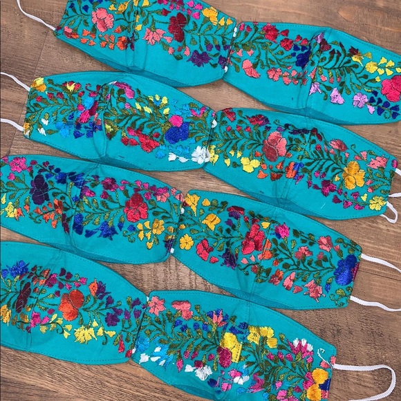 Mexican Handmade Embroidered Face Mask San Antonio - Picture 4 of 16